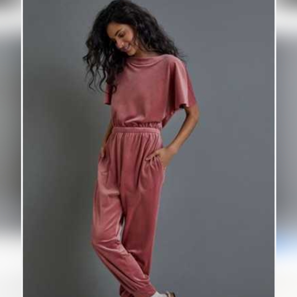Anthropologie Velvet Corduroy Jumpsuit